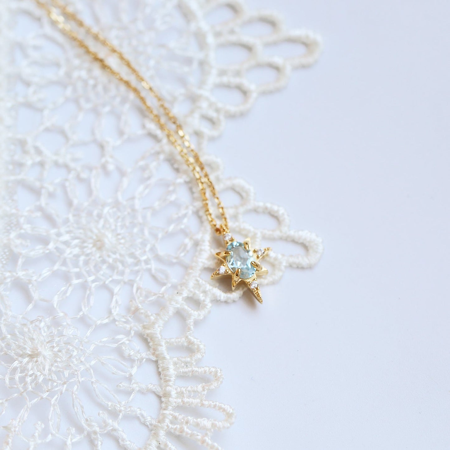 Blue Polaris Necklace (Solid Silver) - Hypoallergenic - Abbott Atelier
