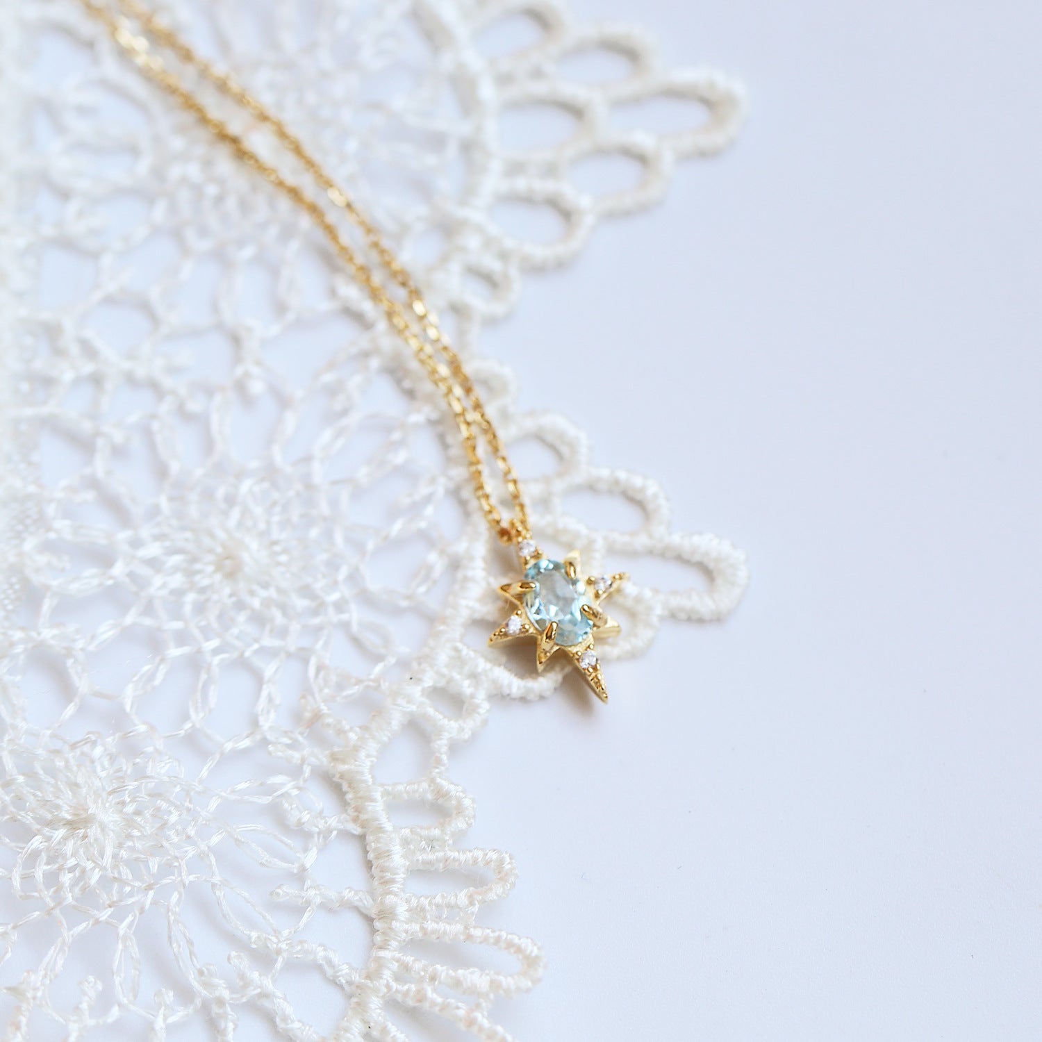 Blue Polaris Necklace (Solid Silver) - Hypoallergenic - Abbott Atelier