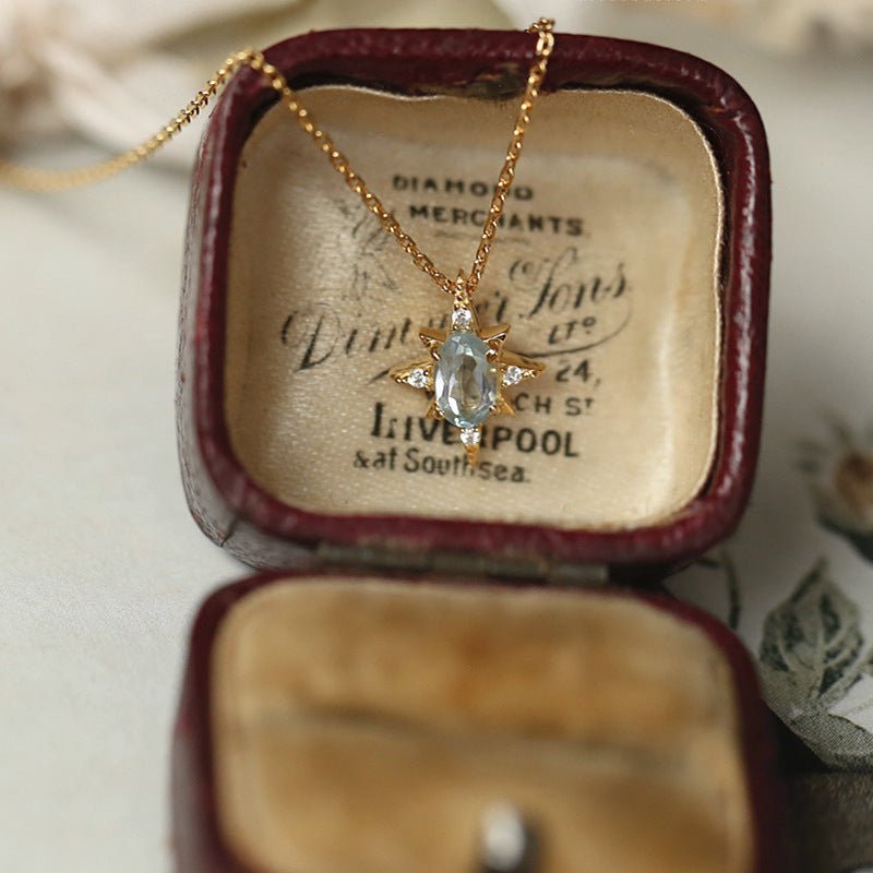 Blue Polaris Necklace (Solid Silver) - Hypoallergenic - Abbott Atelier