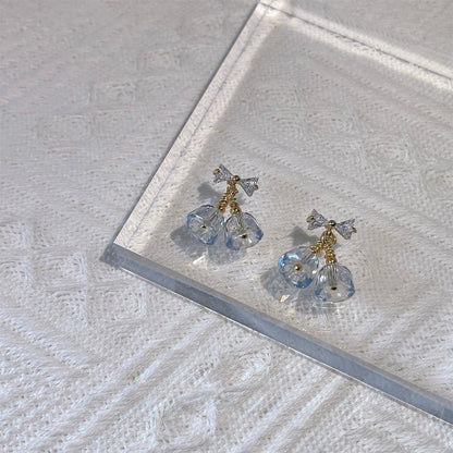 Bow and Bell Earrings - Gold Plated Brass - Abbott Atelier