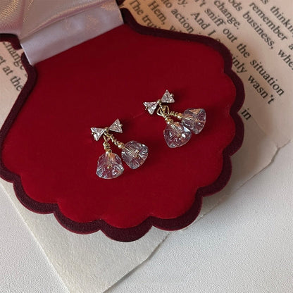 Bow and Bell Earrings - Gold Plated Brass - Abbott Atelier