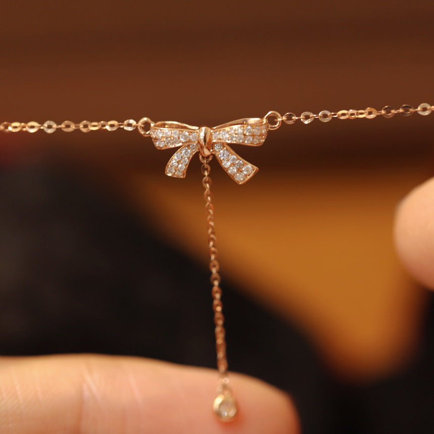 Bow Necklace (Solid Silver) - Hypoallergenic - Abbott Atelier