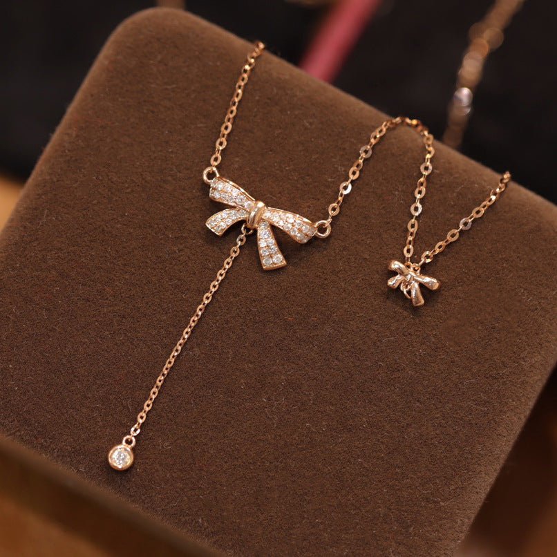 Bow Necklace (Solid Silver) - Hypoallergenic - Abbott Atelier