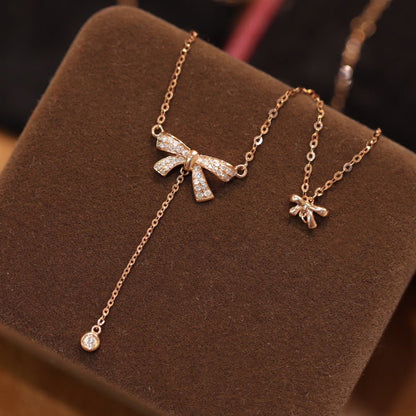 Bow Necklace (Solid Silver) - Hypoallergenic - Abbott Atelier
