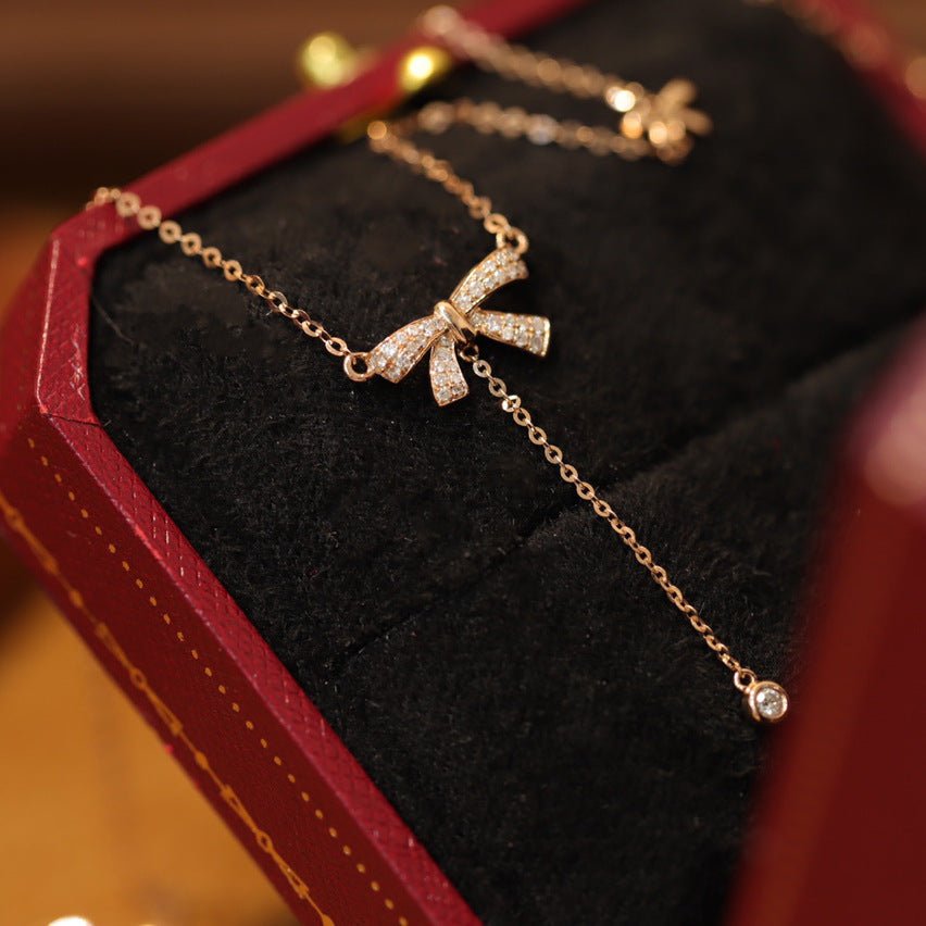 Bow Necklace (Solid Silver) - Hypoallergenic - Abbott Atelier