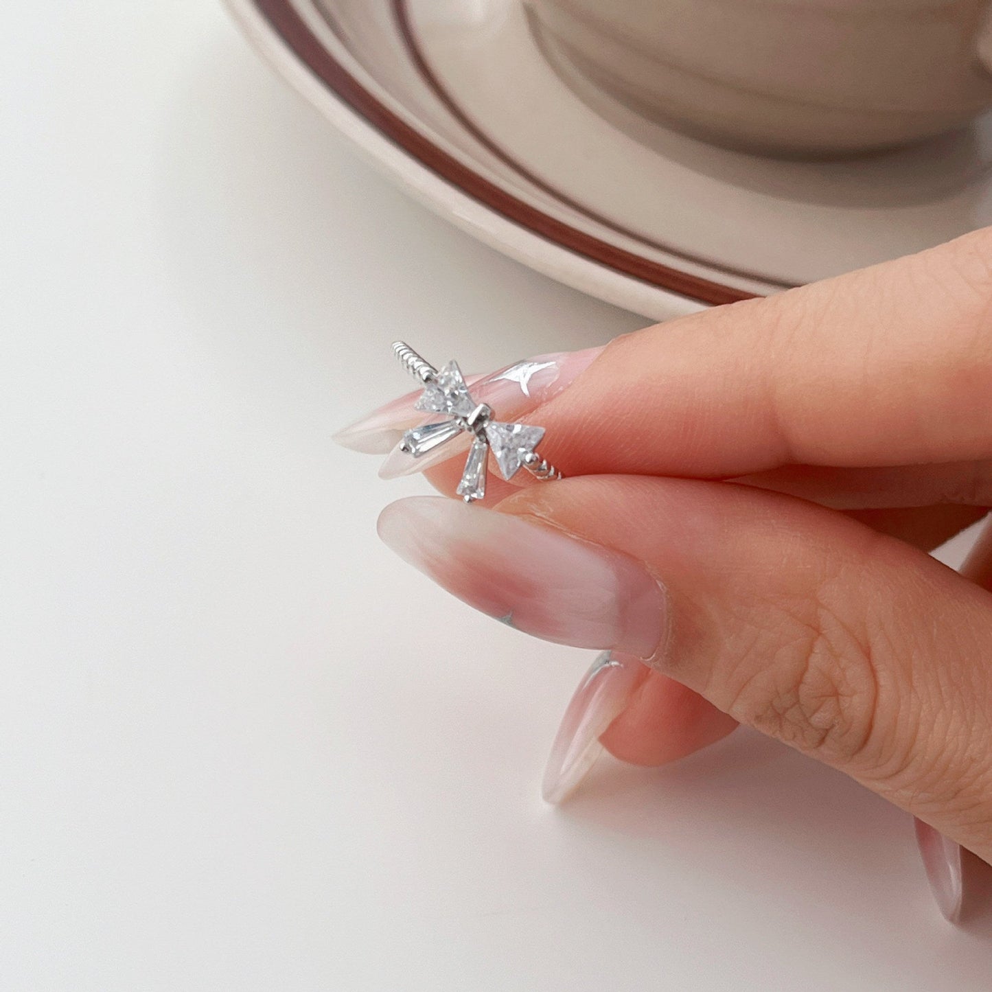 Bow Ring (Solid Silver) - Jenna - Hypoallergenic - Abbott Atelier