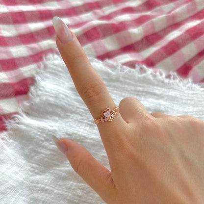 Pink Heart Ring - Bridget