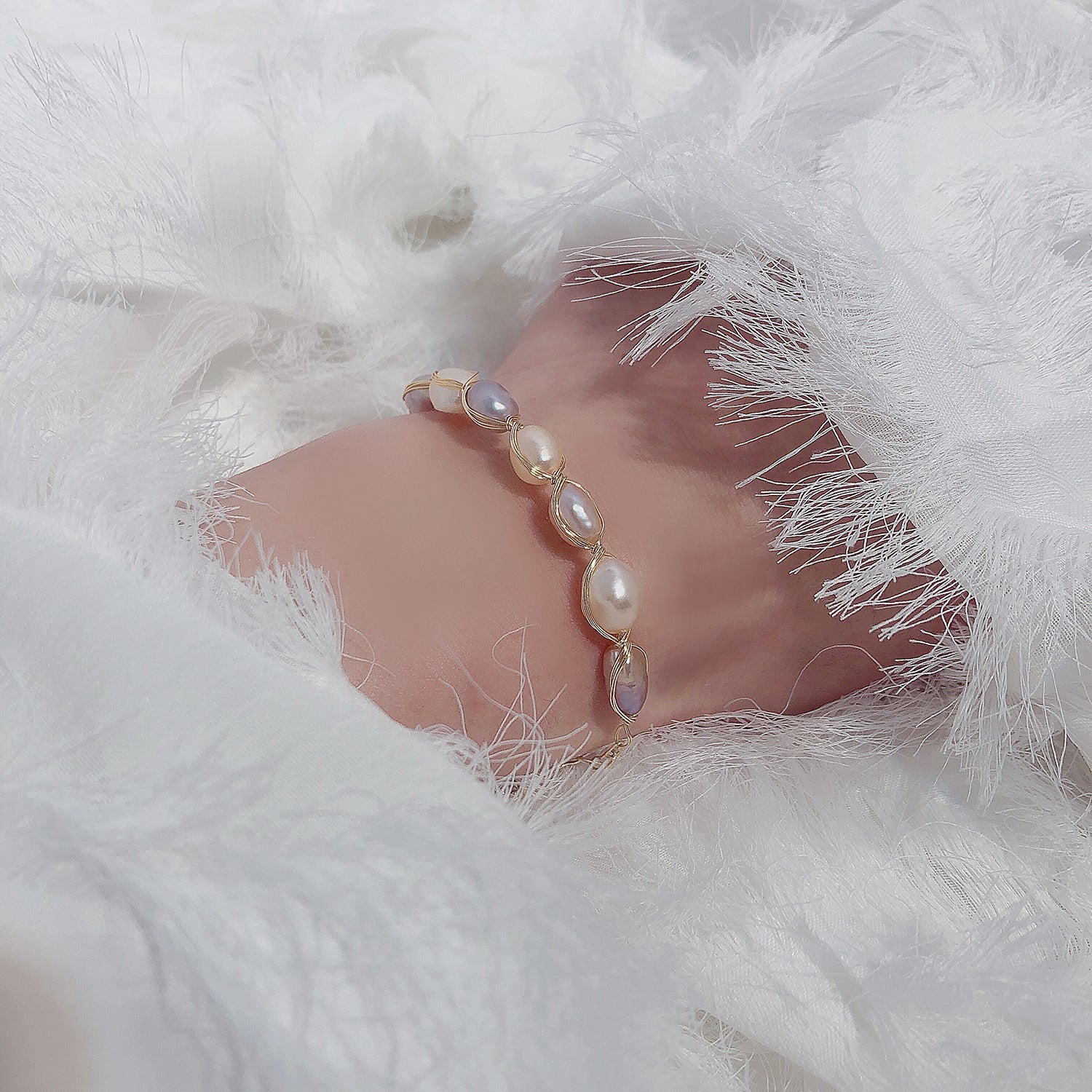 Bumblebee Pearl Bracelet - Pamela - Freshwater Pearls - Abbott Atelier