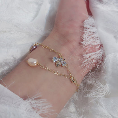 Bumblebee Pearl Bracelet - Pamela - Freshwater Pearls - Abbott Atelier
