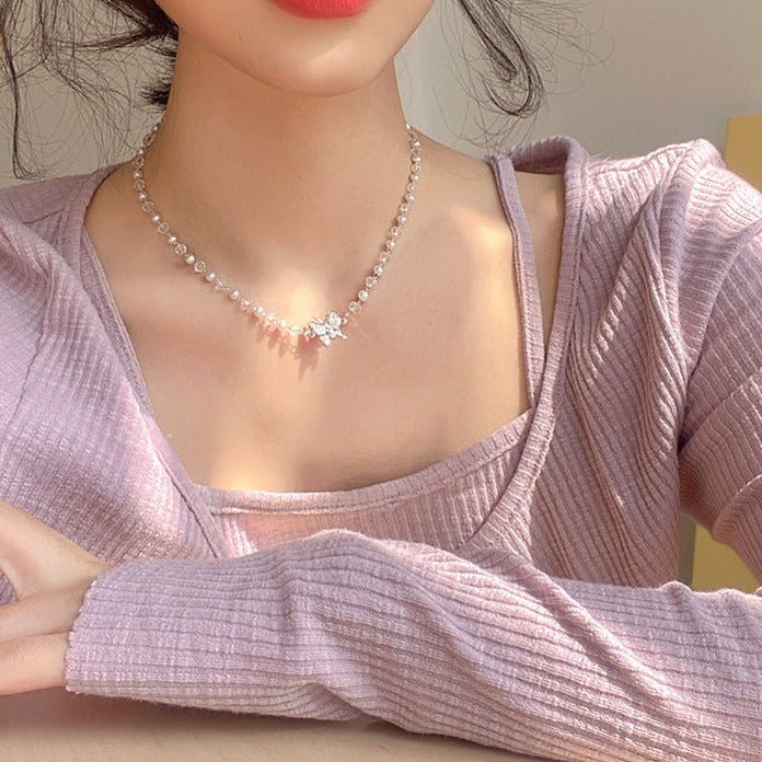 Butterfly Beaded Necklace