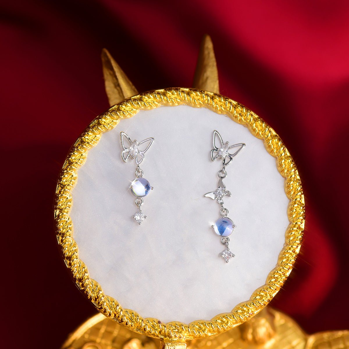 Butterfly Drop Earrings - Judy - Hypoallergenic - Abbott Atelier