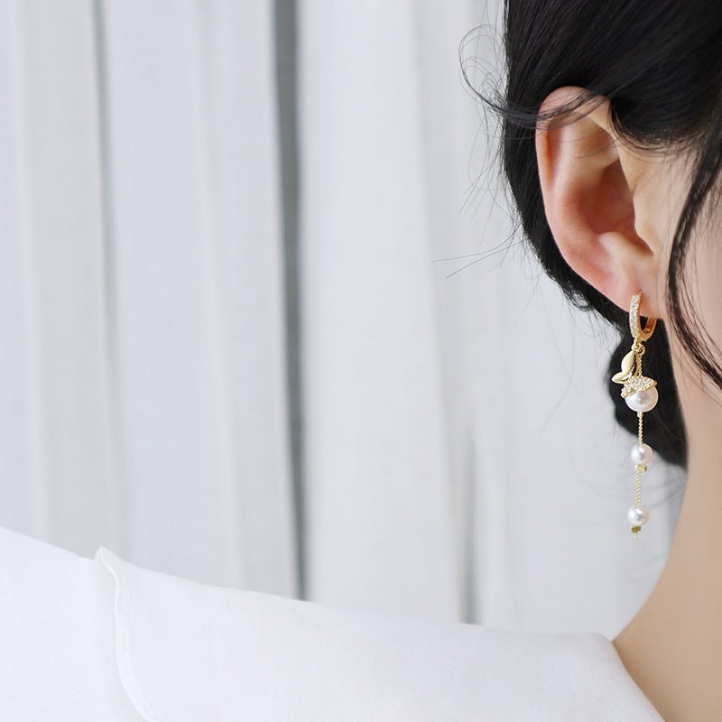 Butterfly Huggie Earrings - Gold - Plated - Abbott Atelier