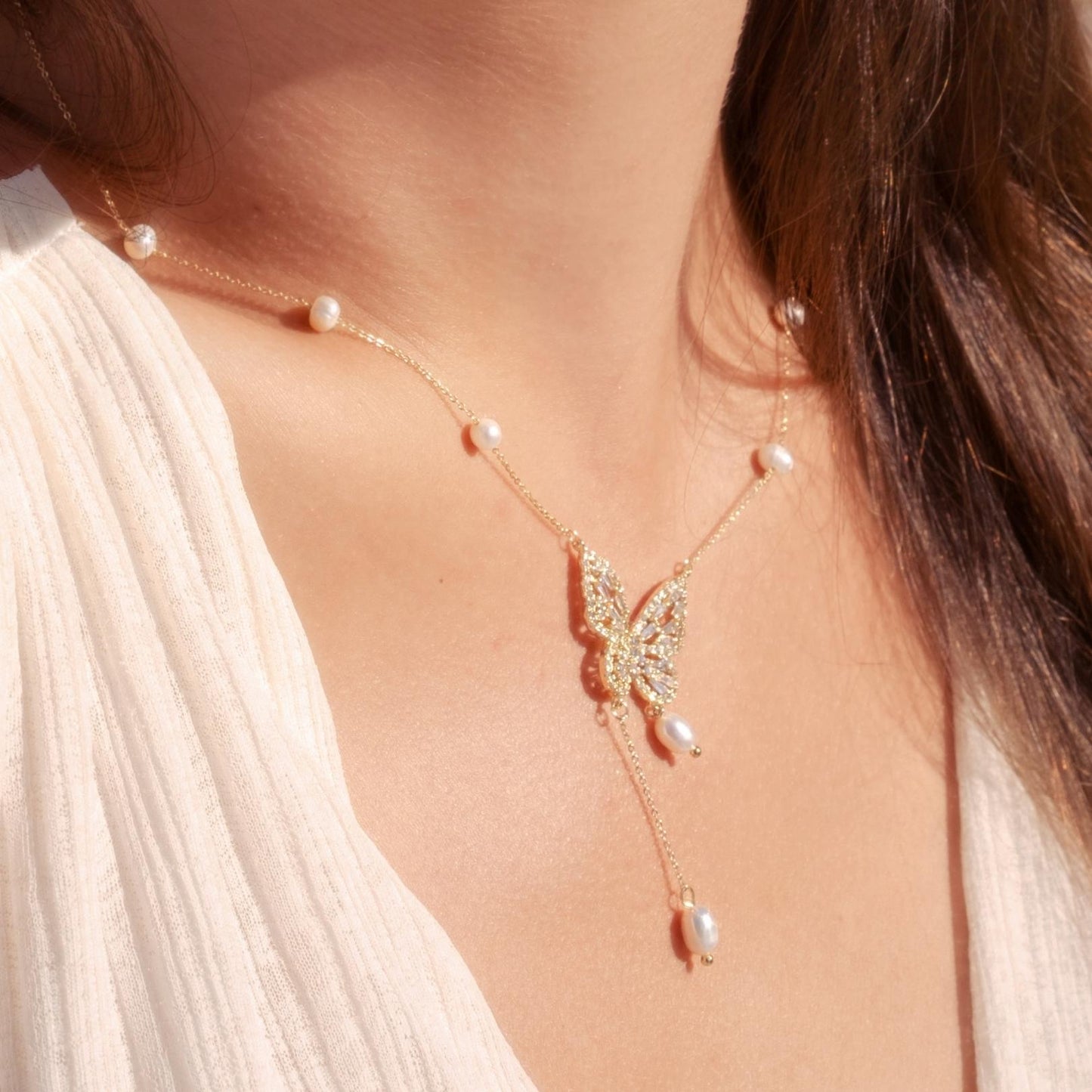 Butterfly Necklace - Lexi - Gold - Plated - Abbott Atelier