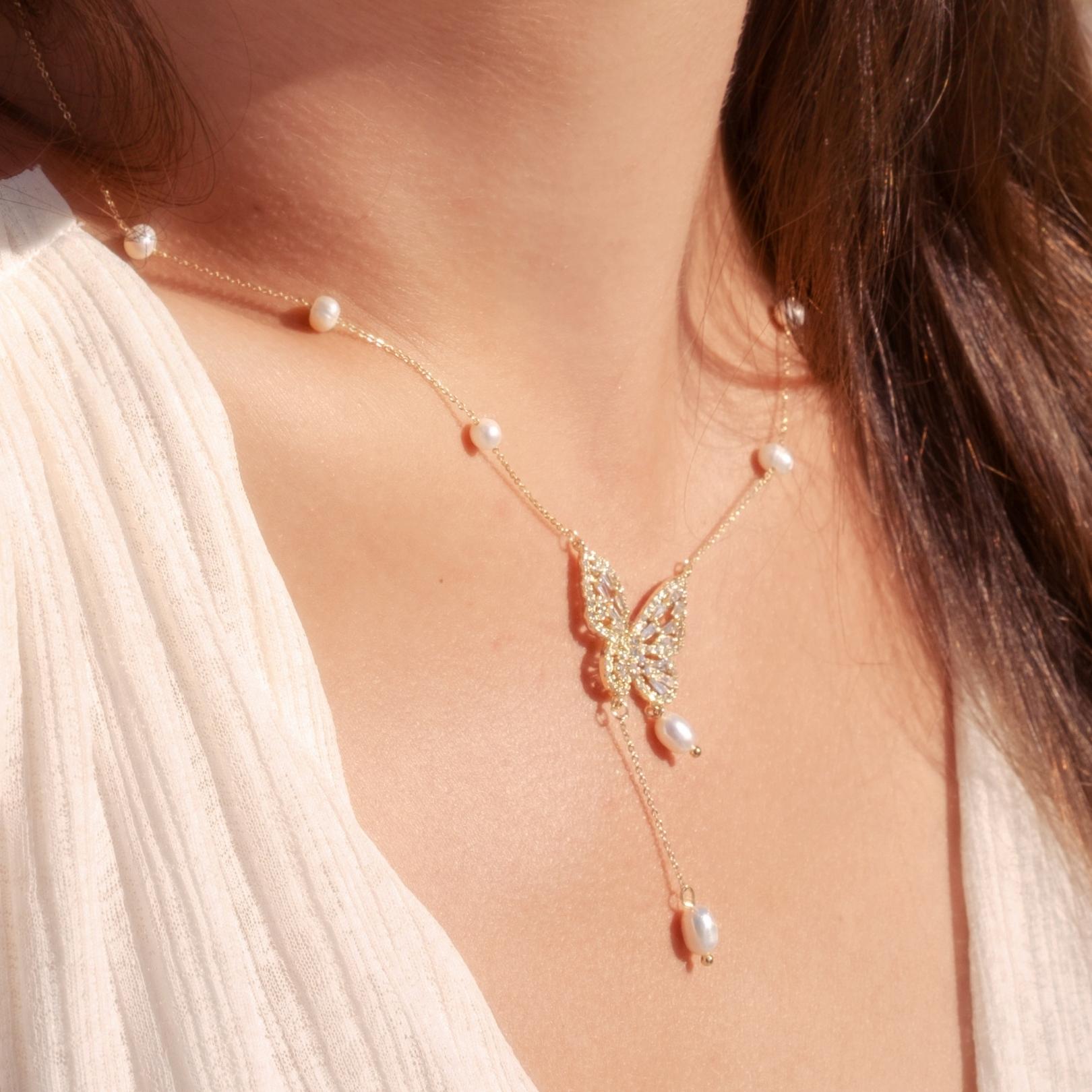 Butterfly Necklace - Lexi - Gold - Plated - Abbott Atelier