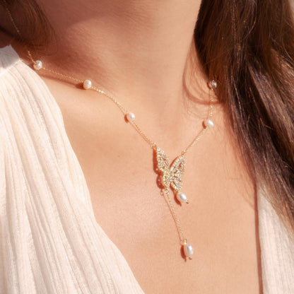 Butterfly Necklace - Lexi - Gold - Plated - Abbott Atelier