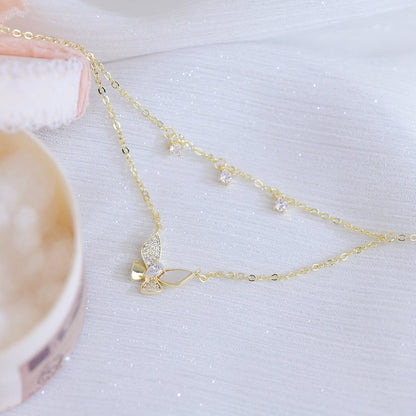 Butterfly Necklace - Tanya - Gold - Plated - Abbott Atelier