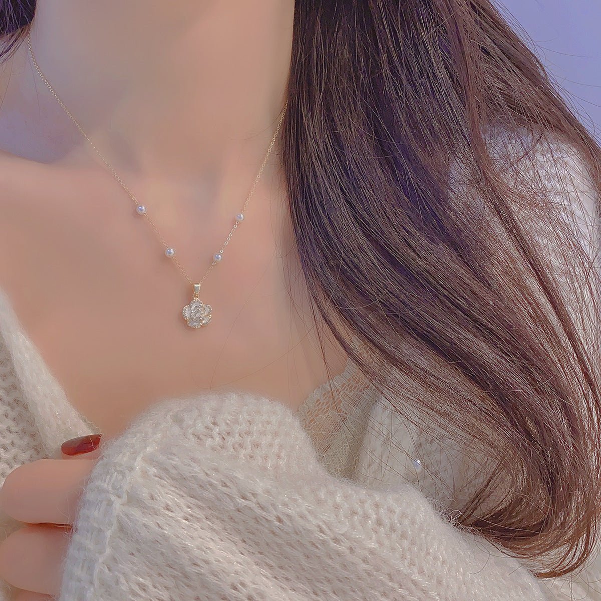 Camellia Necklace - Gold - Plated - Abbott Atelier
