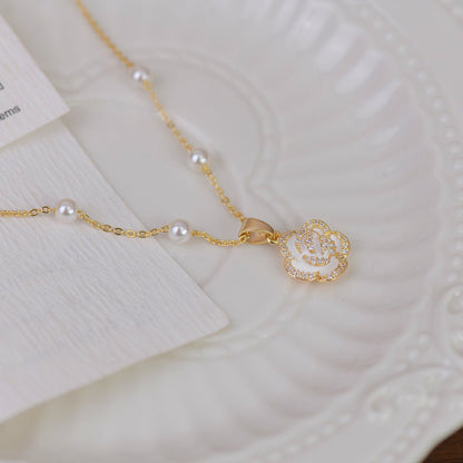 Camellia Necklace - Gold - Plated - Abbott Atelier