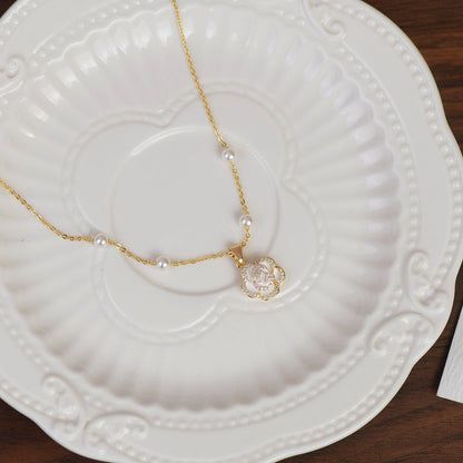 Camellia Necklace - Gold - Plated - Abbott Atelier