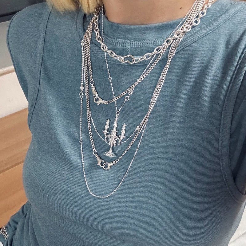 Candelabra of Stars Necklace - Gold Plated - Abbott Atelier