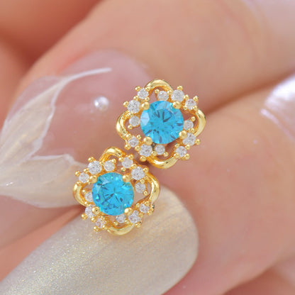 Capri Oceanlight Stud Earrings - Hypoallergenic - Abbott Atelier