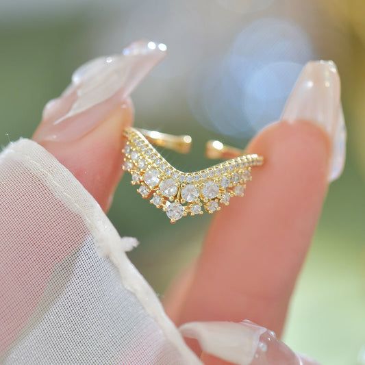 Celestia Tiara Ring in Gold - Gold - Plated - Abbott Atelier