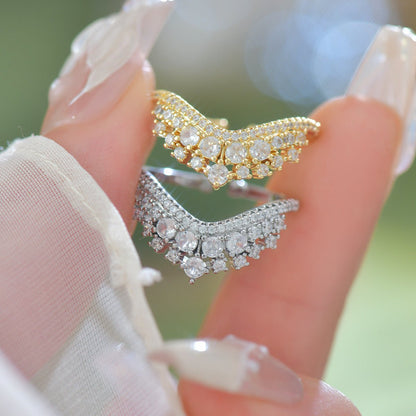 Celestia Tiara Ring in Silver - Gold - Plated - Abbott Atelier