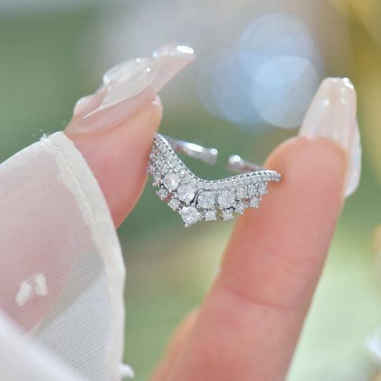 Celestia Tiara Ring in Silver - Gold - Plated - Abbott Atelier