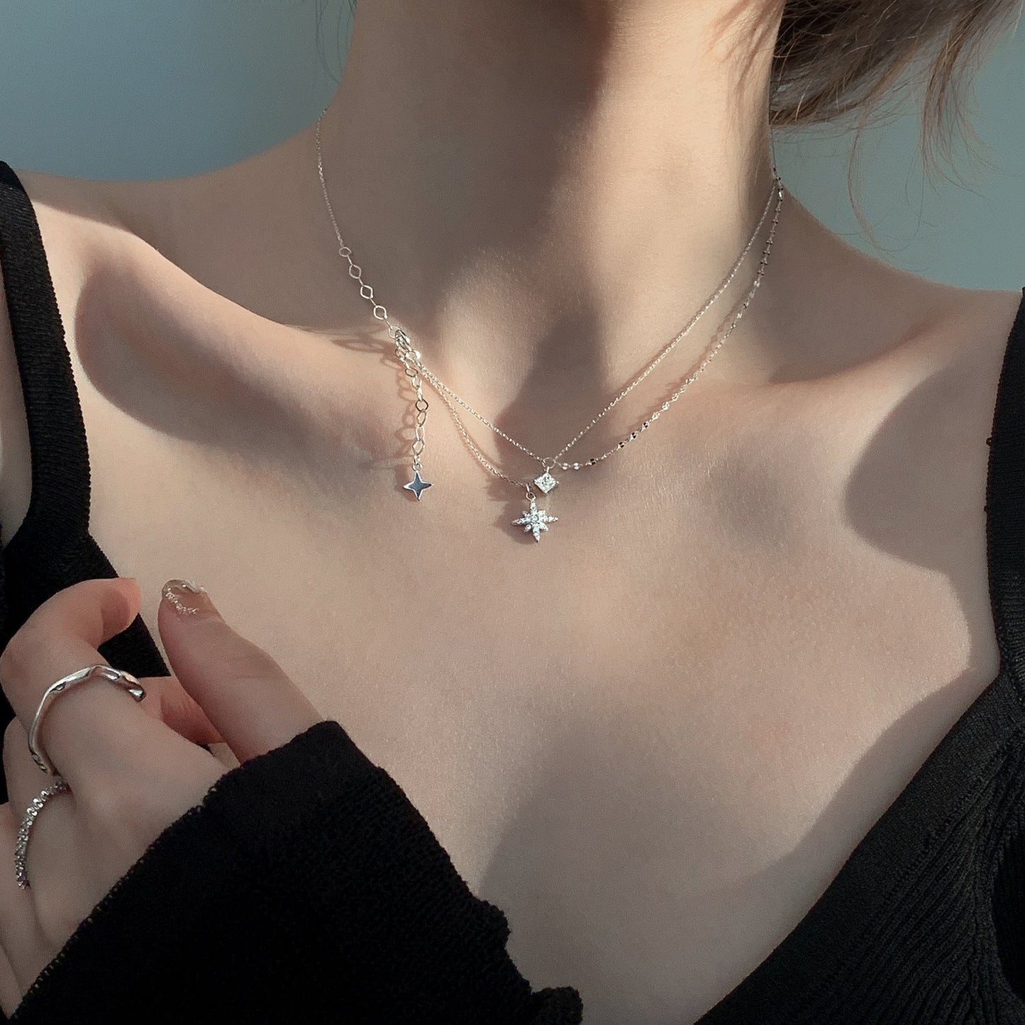 Celestial Necklace (Solid Silver) - Hypoallergenic - Abbott Atelier