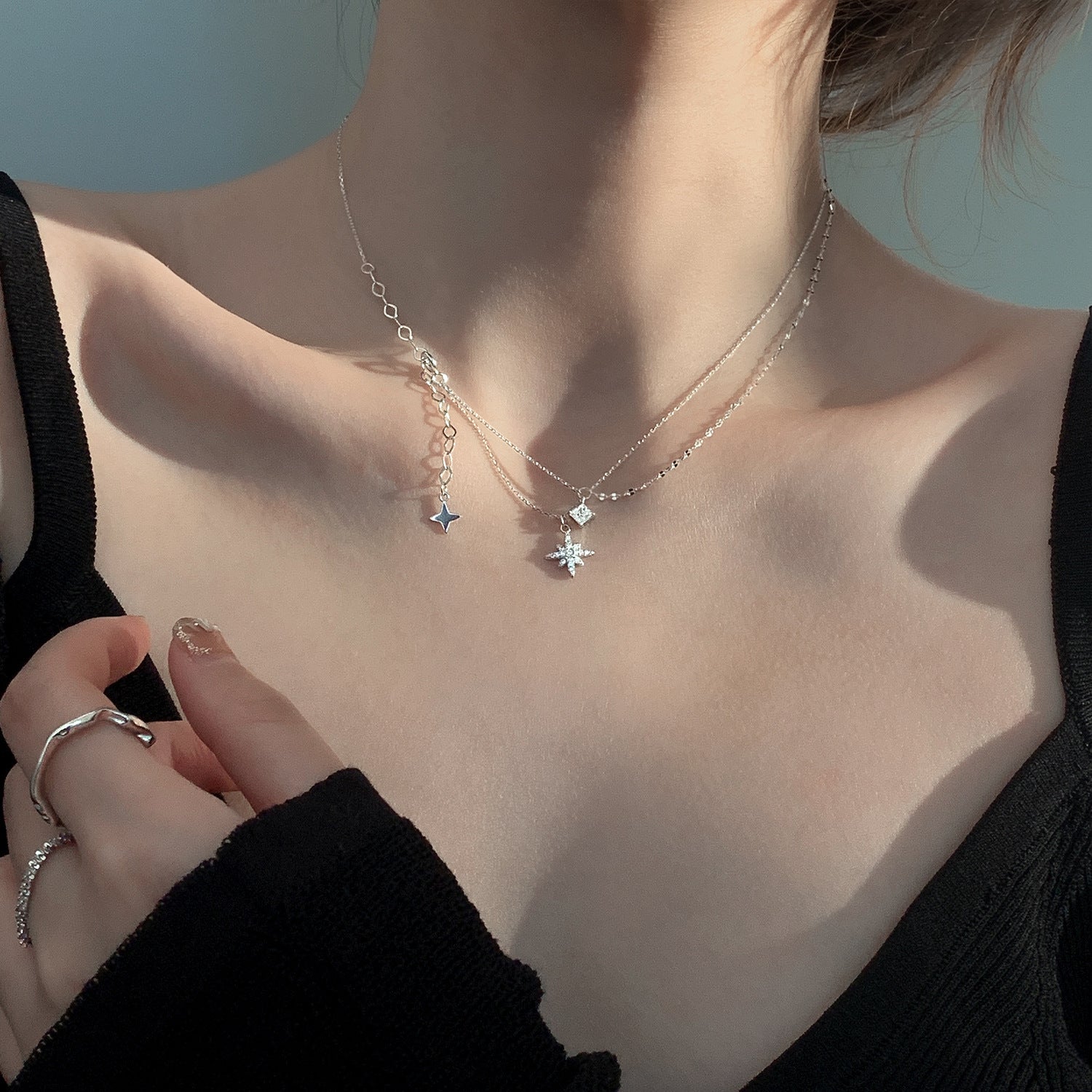 Celestial Necklace (Solid Silver) - Hypoallergenic - Abbott Atelier
