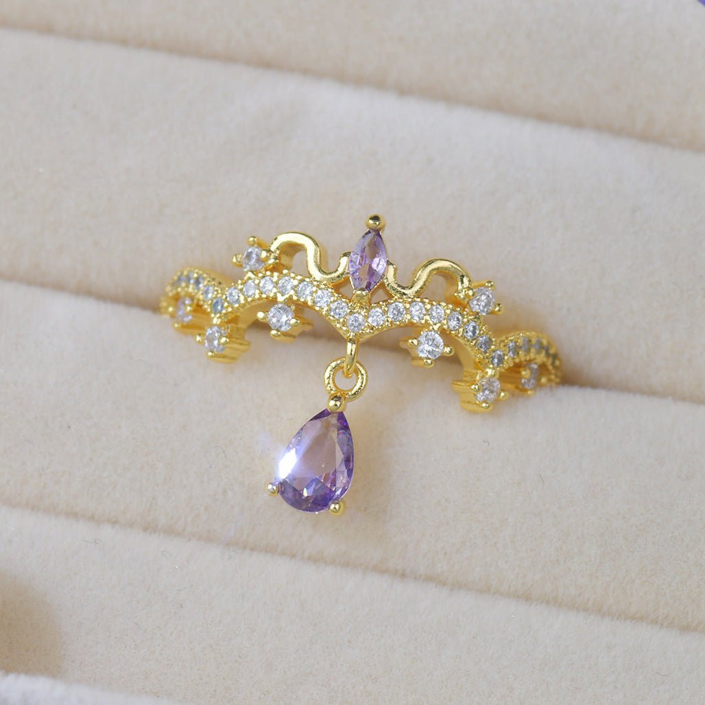 Chandelier Amethyst Ring - Gold-Plated - Abbott Atelier
