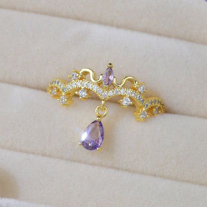 Chandelier Amethyst Ring - Gold-Plated - Abbott Atelier