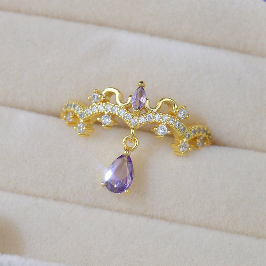 Chandelier Amethyst Ring - Gold-Plated - Abbott Atelier