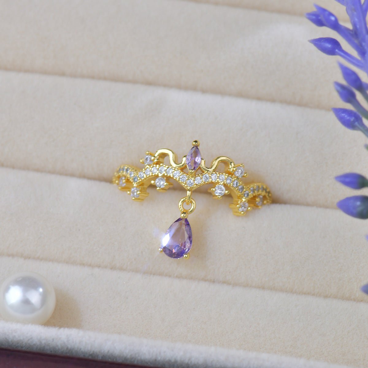 Chandelier Amethyst Ring - Gold-Plated - Abbott Atelier
