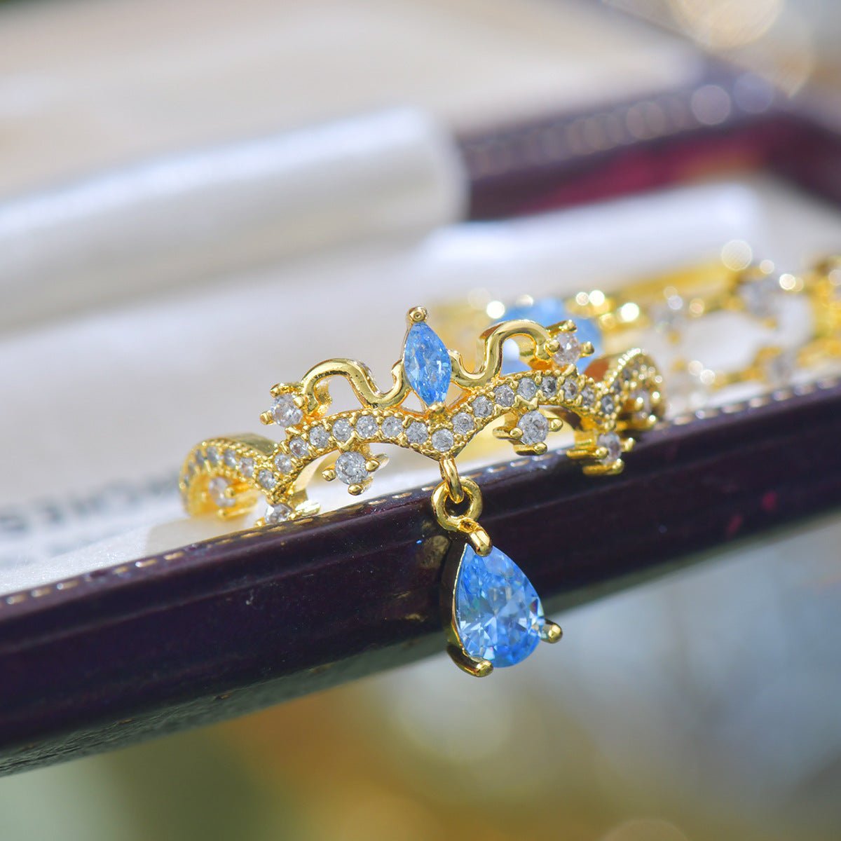 Chandelier Blue Topaz Ring - Gold-Plated - Abbott Atelier