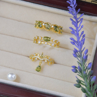 Chandelier Peridot Ring - Gold-Plated - Abbott Atelier