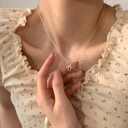 Cherie Bow Necklace - Gold Plated - Abbott Atelier