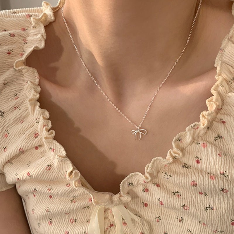 Cherie Bow Necklace - Gold Plated - Abbott Atelier