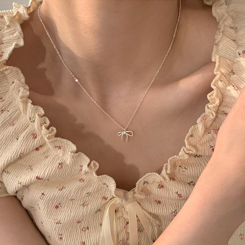 Cherie Bow Necklace - Gold Plated - Abbott Atelier