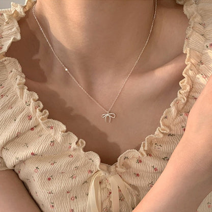 Cherie Bow Necklace - Gold Plated - Abbott Atelier