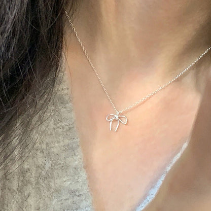 Cherie Bow Necklace - Gold Plated - Abbott Atelier