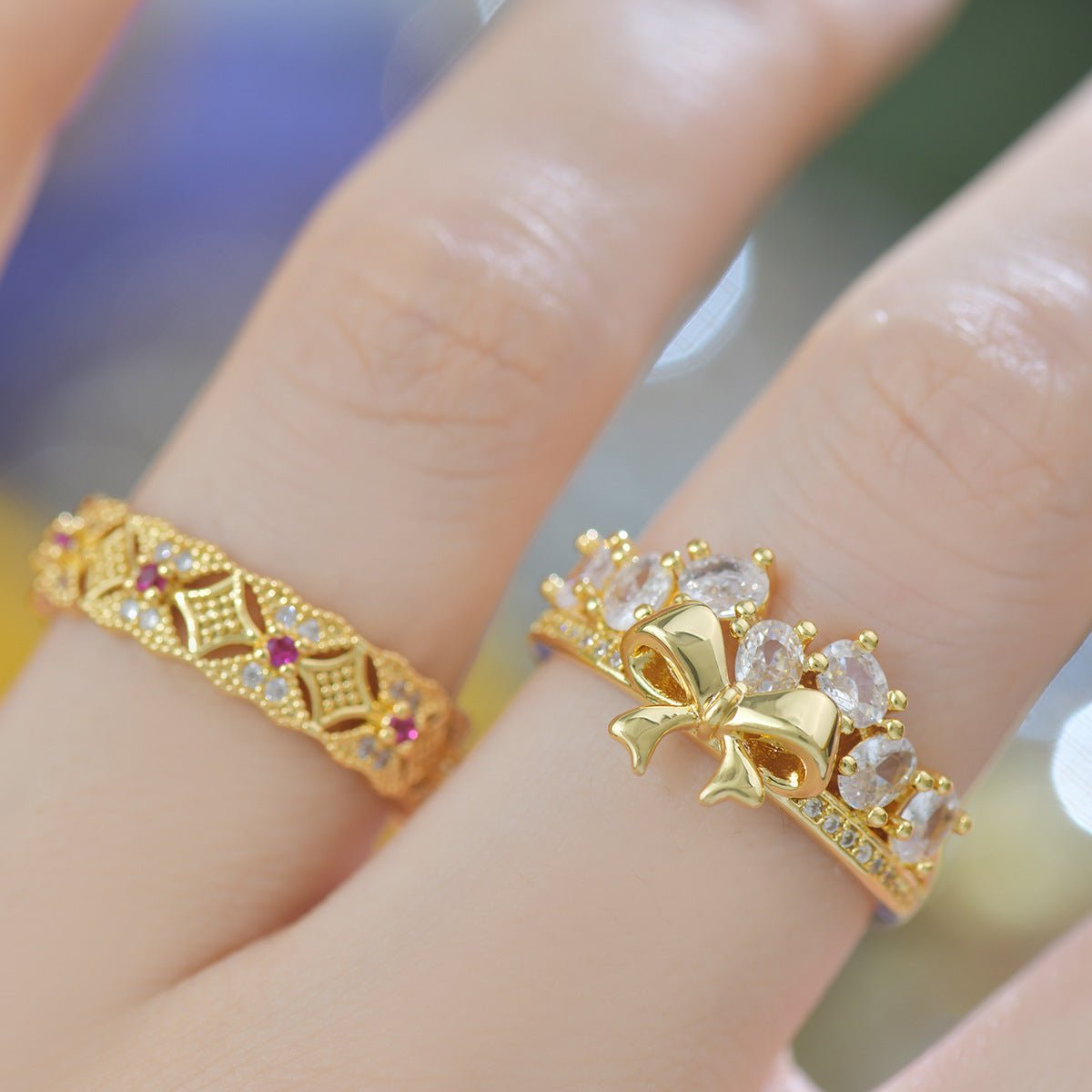 Cherie Bow Ring - Gold Plated Brass - Abbott Atelier