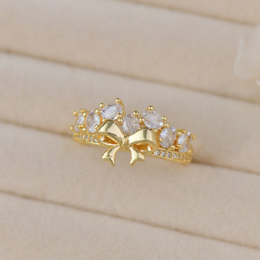 Cherie Bow Ring - Gold Plated Brass - Abbott Atelier