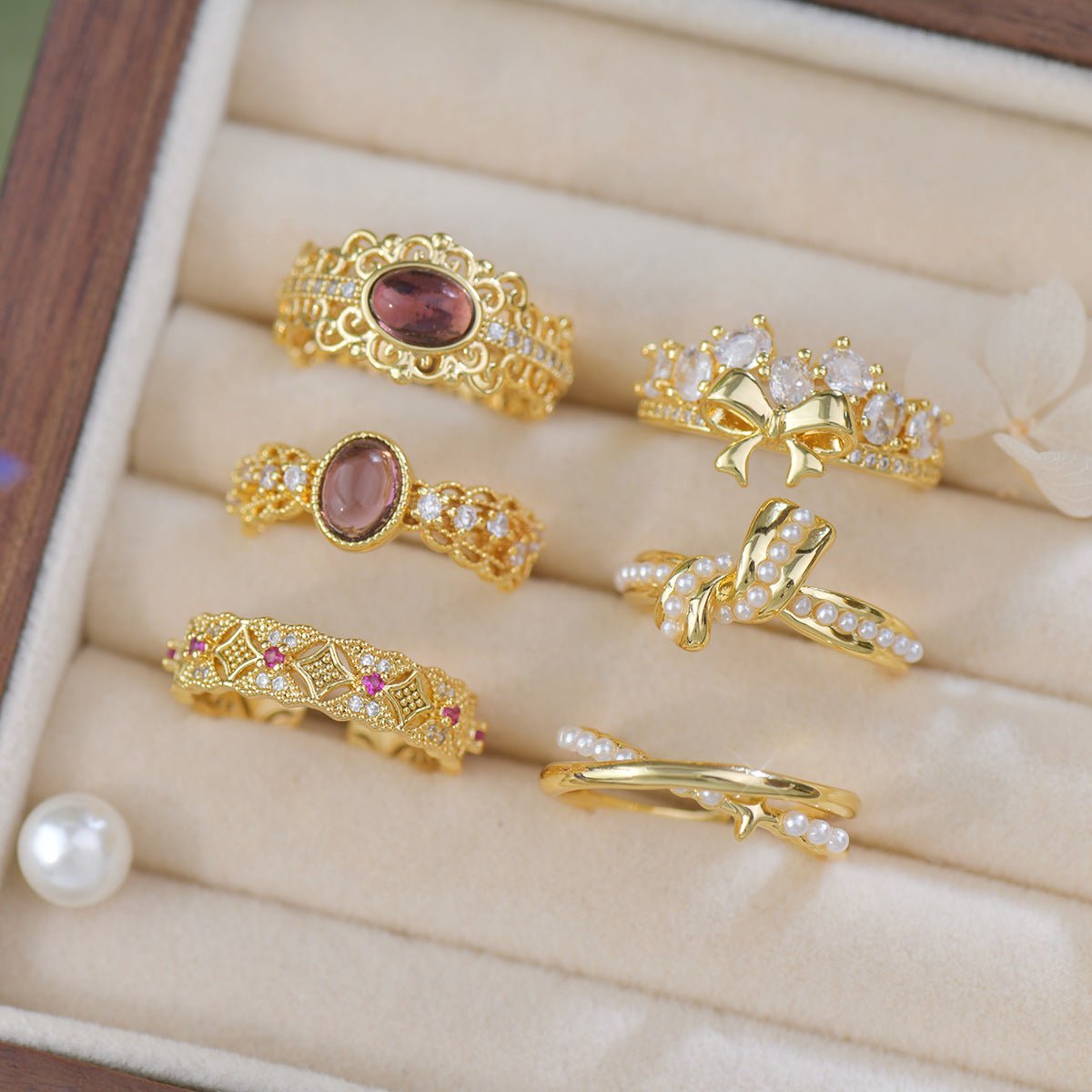 Cherie Bow Ring - Gold Plated Brass - Abbott Atelier