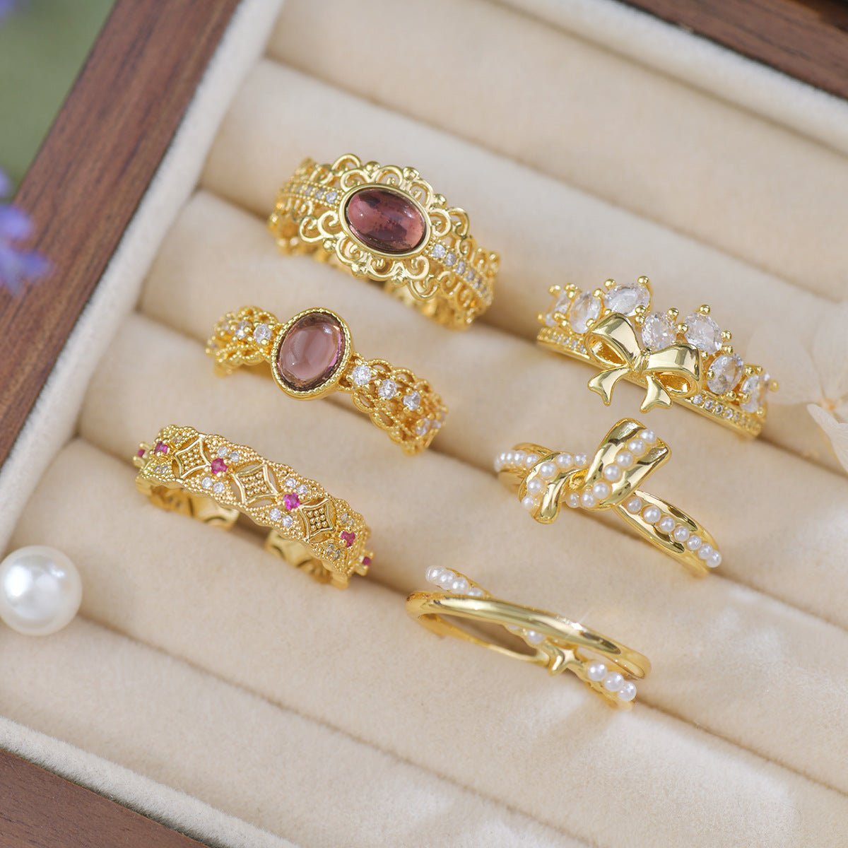 Cherie Bow Ring - Gold Plated Brass - Abbott Atelier