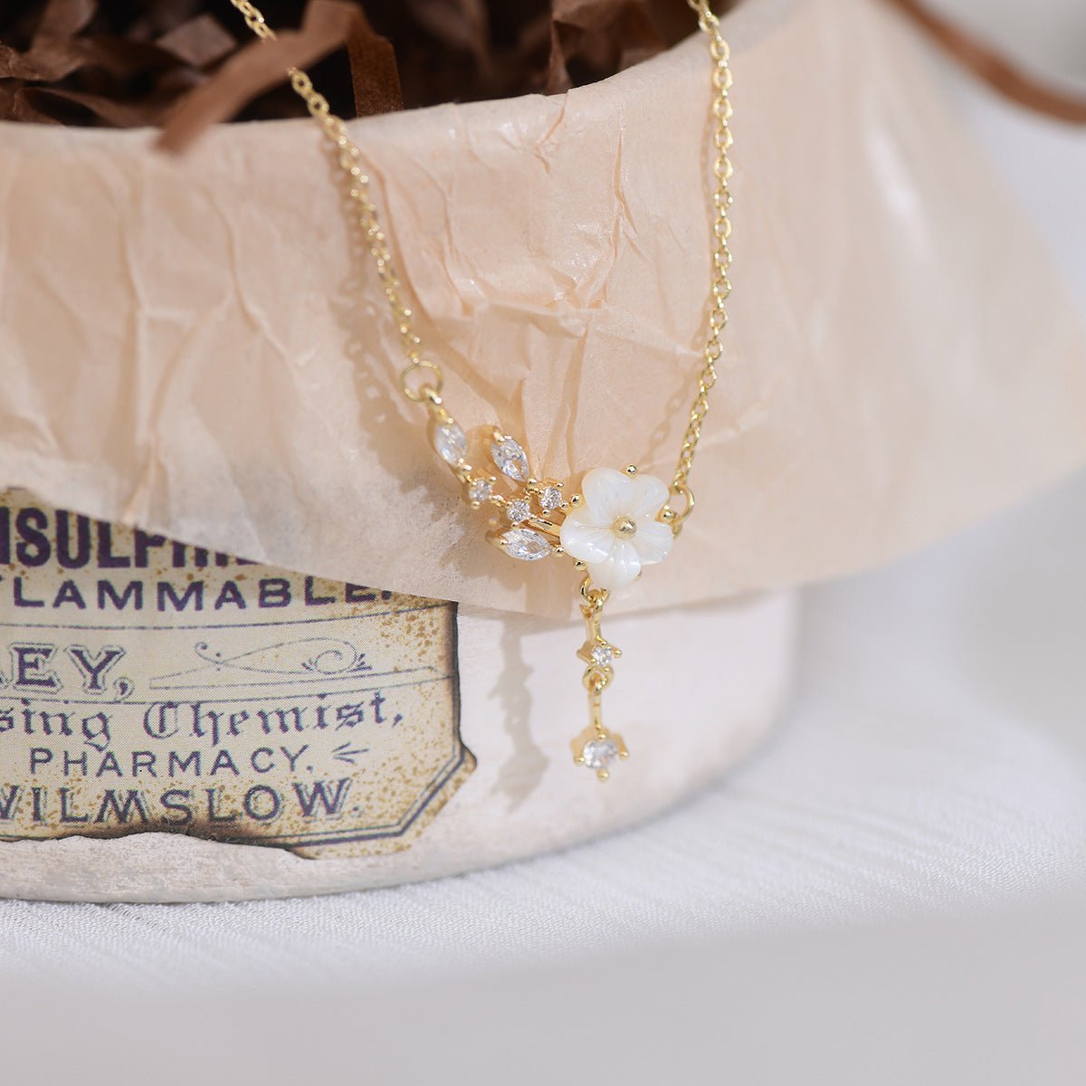 Cherry Blossom Necklace - Gold - Plated - Abbott Atelier