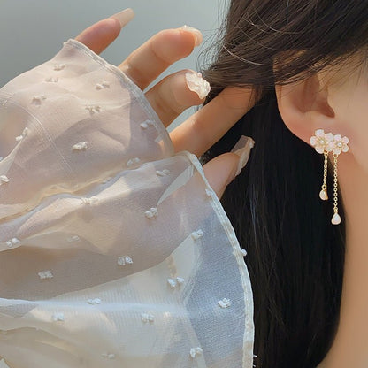 Cherry Blossom Rain Earrings - Gold - Plated - Abbott Atelier