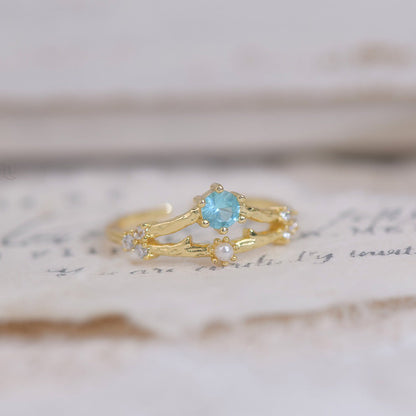 Cherry Blossom Ring Set - Gold - Plated - Abbott Atelier
