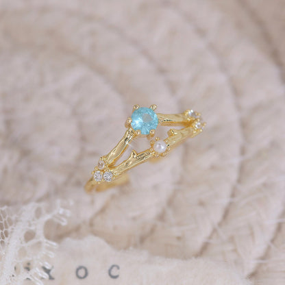 Cherry Blossom Ring Set - Gold - Plated - Abbott Atelier