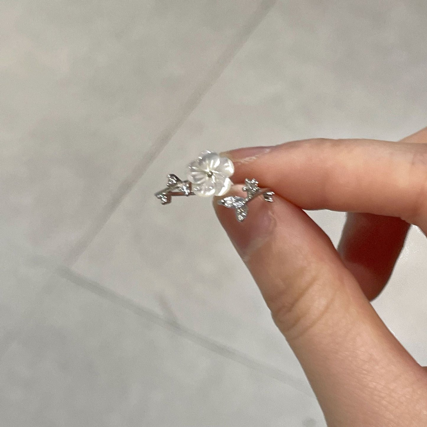 Cherry Blossom Ring (Solid Silver) - Hypoallergenic - Abbott Atelier
